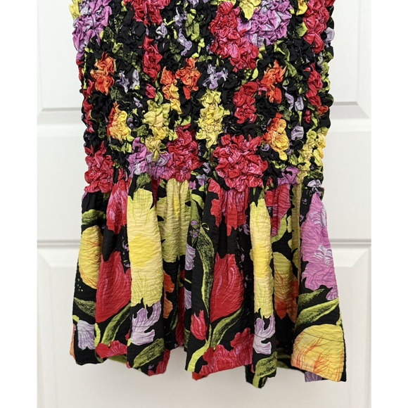 By Anthropologie Yukiko Noritake NWT Square-Neck Pebble-Smocked Dress Size S/M - Picture 10 of 16